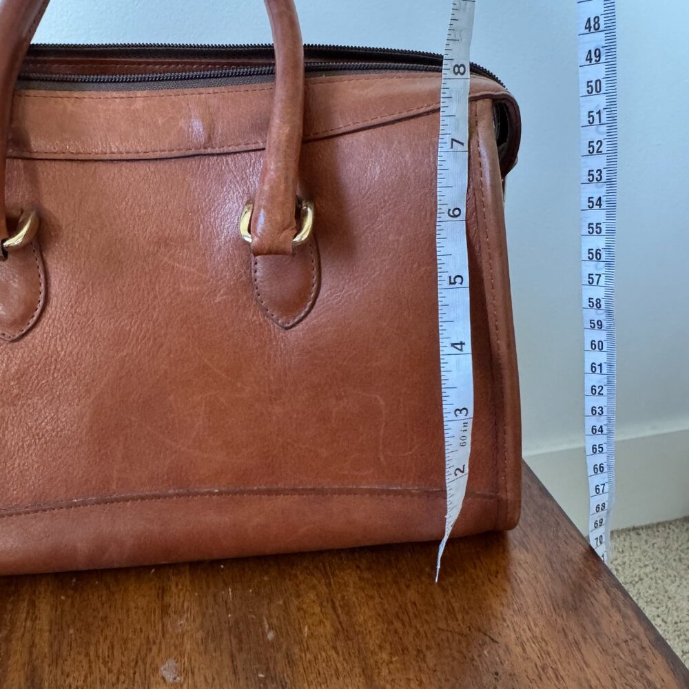 French Company Vintage Brown Leather Bag No Shoulder Strap - Picture 13 of 15